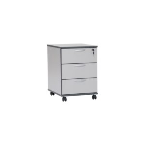 Eco 3 Drawer Mobile Pedestal Grey
