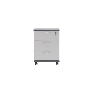 Eco 3 Drawer Mobile Pedestal Grey