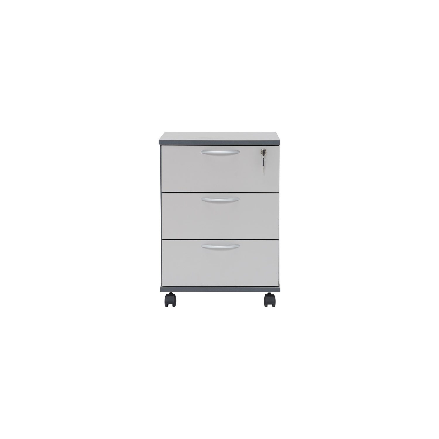 121004_1 Eco 3 Drawer Mobile Pedestal Grey