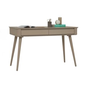 Dover Working Desk - Taupe Grey Lacquered