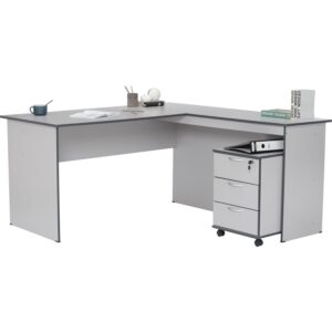 Eco 5' L Shape Office Table Grey