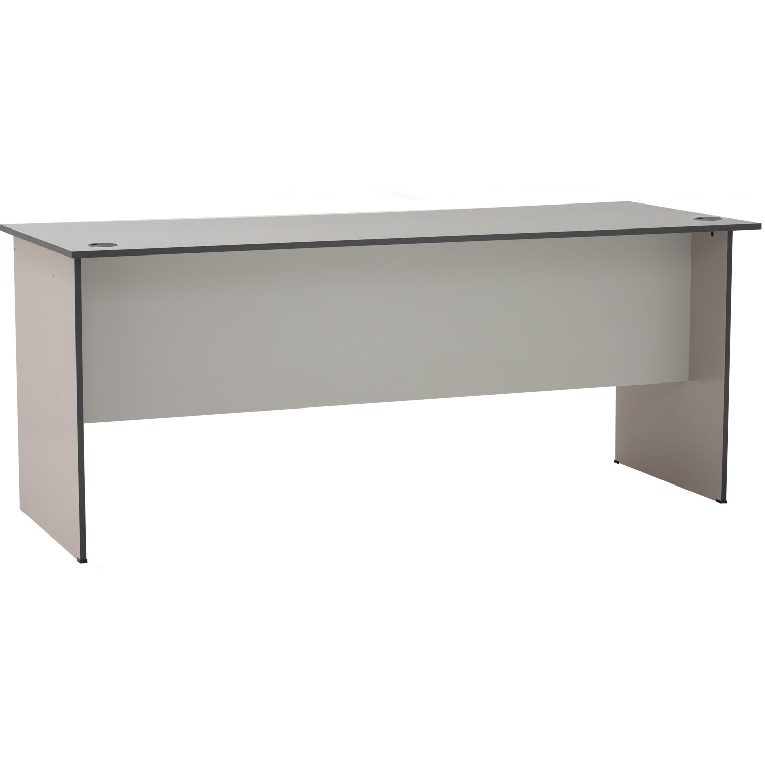 126001_3 Eco 6' Office Table Grey With 2 Cable Hole