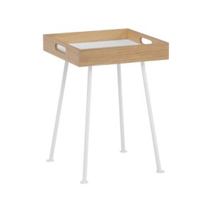 Gable Coffee Table - Matt White Epoxy/Oak/White
