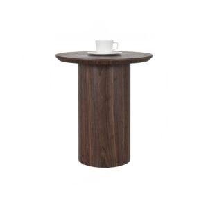 Emery Ø45cm Round Side Table - Walnut