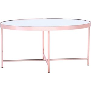 Xander Oval Coffee Table With Mirror Top