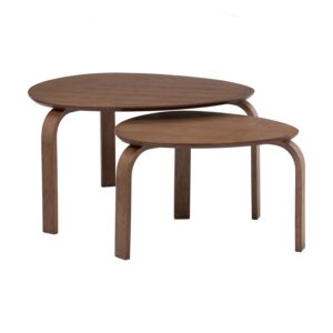 Sandra Set Of 2 Coffee Table (L82 x W82 x H46cm) - Cocoa