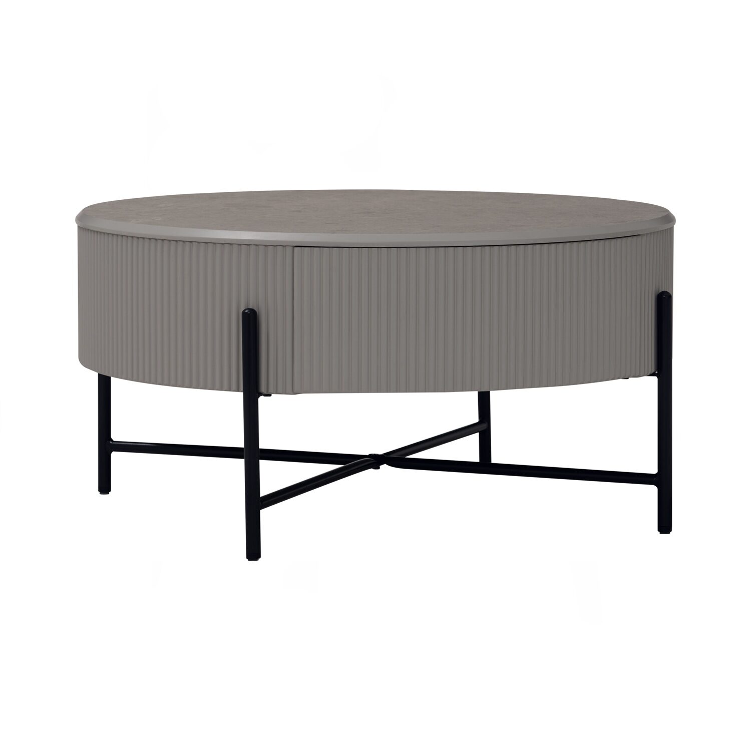 132123 Ozzy Round Coffee Table With Drawer
