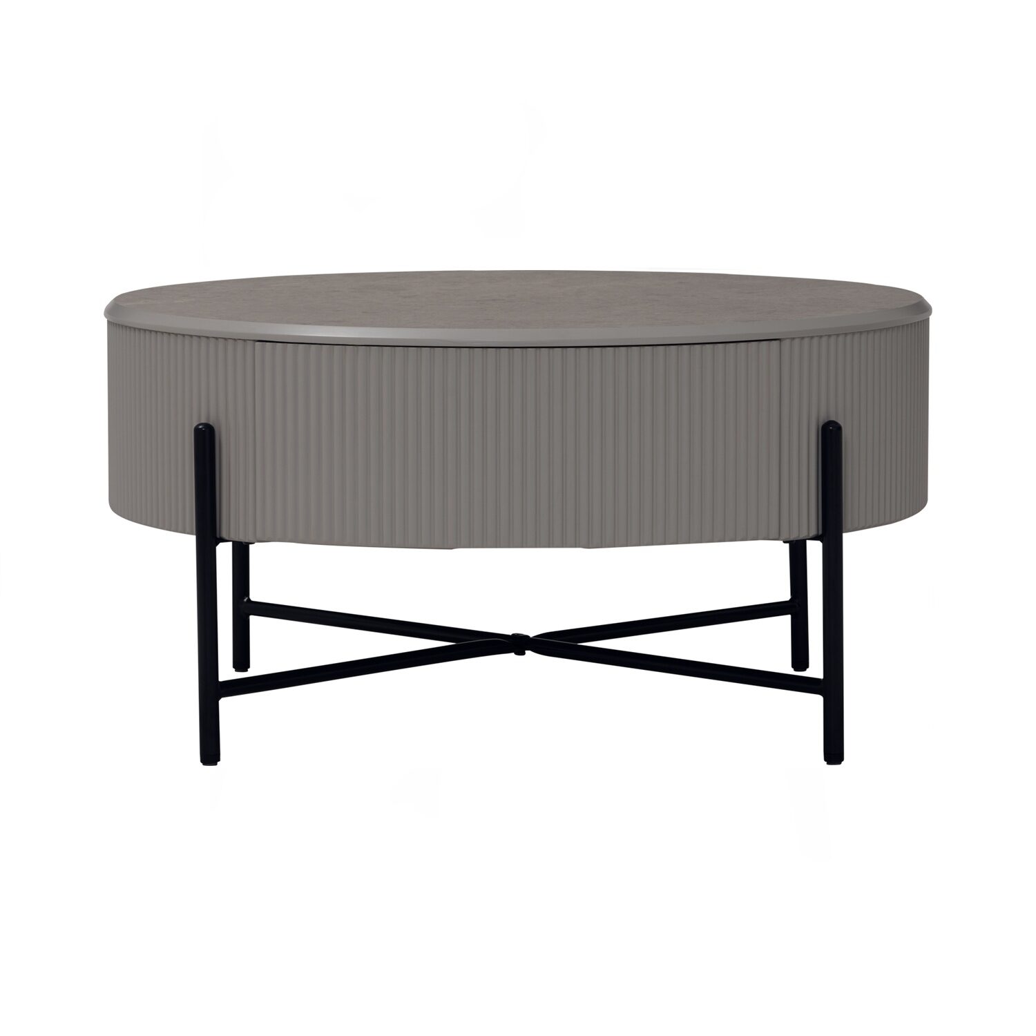 132123_2 Ozzy Round Coffee Table With Drawer