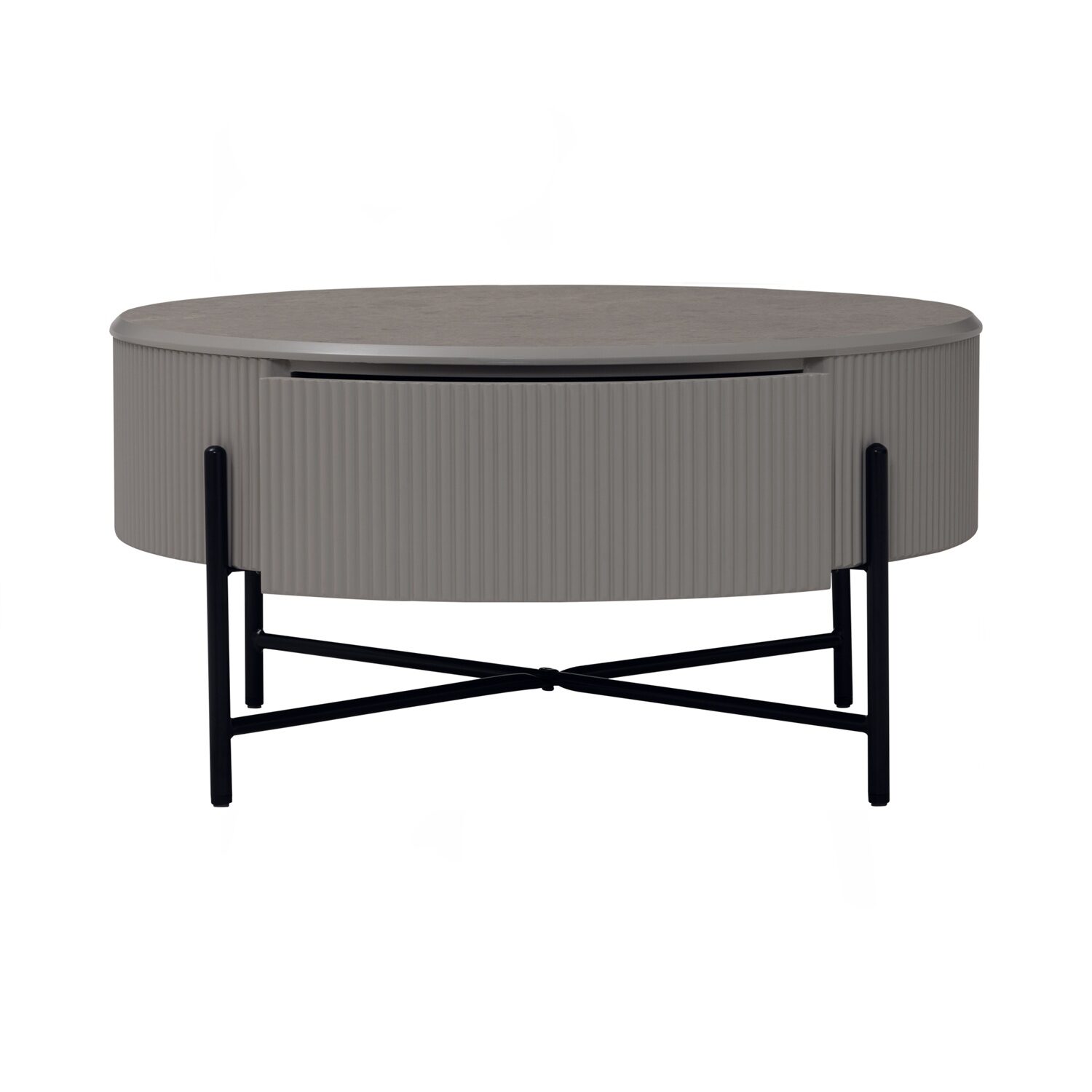 132123_3 Ozzy Round Coffee Table With Drawer