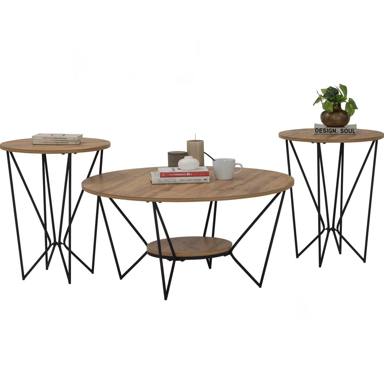 132126_1 Giola Set Of 3 Coffee Table