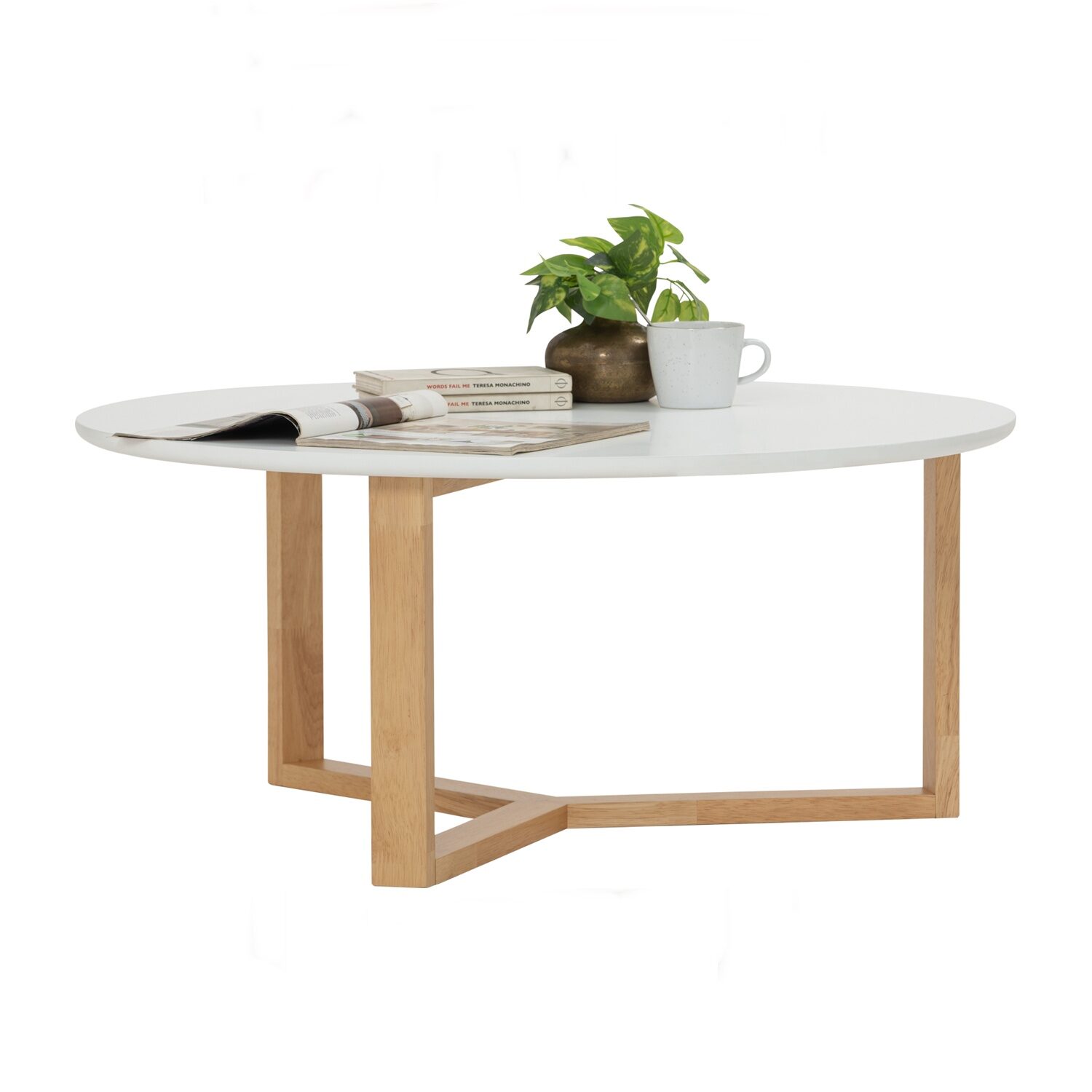 133145_1 Elara Coffee Table - Natural/White Lacquered