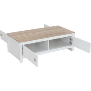Galle Coffee Table White/Sonoma Oak
