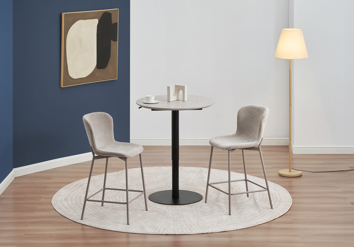 142014_s1 Nobi Ø80cm Round Adjustable Dining/Counter Table