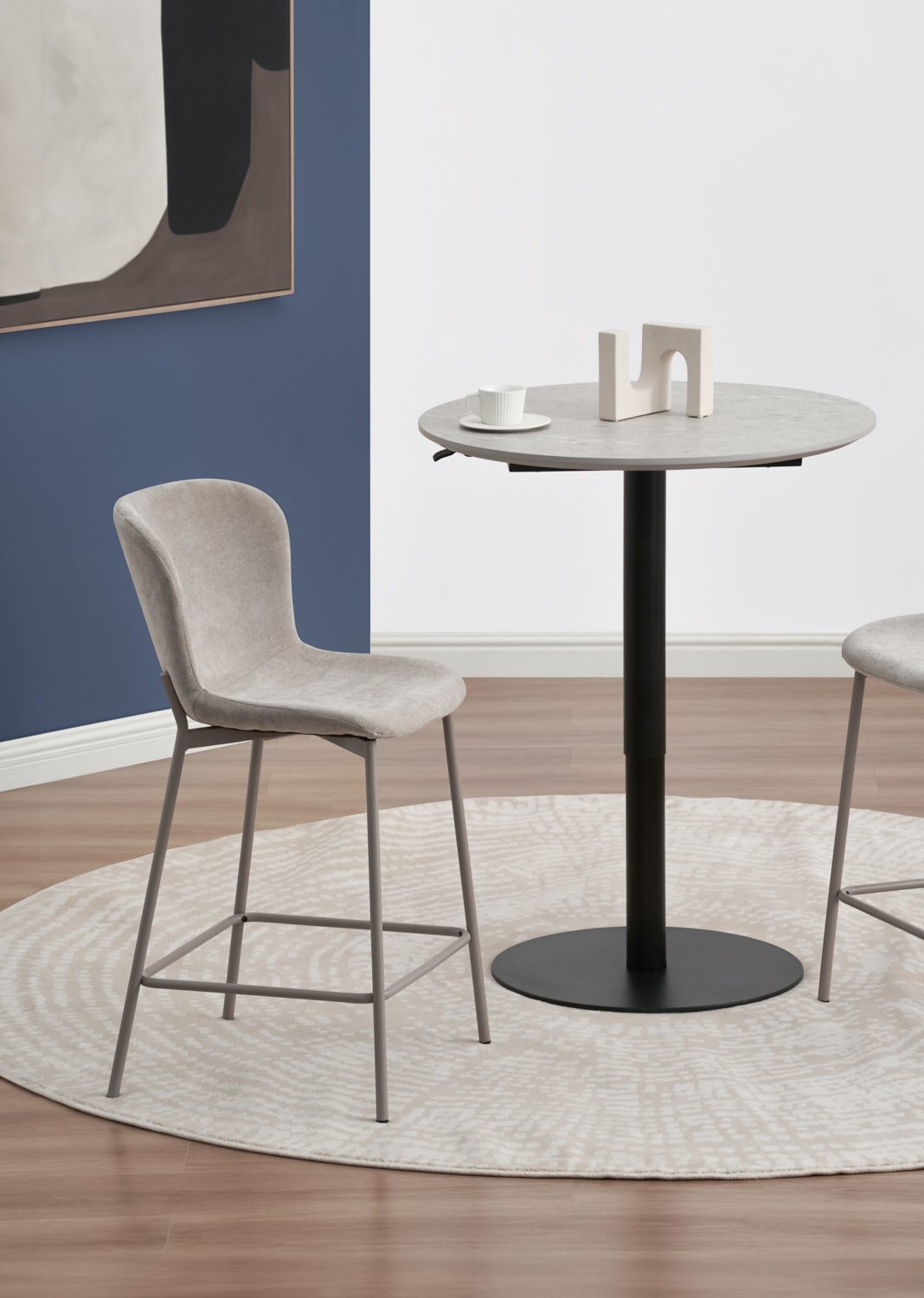142014_s2 Nobi Ø80cm Round Adjustable Dining/Counter Table