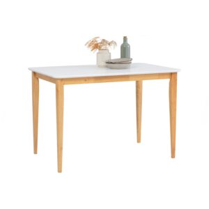 Charmant 700X1100 Dining Table - Natural/White Lacquered