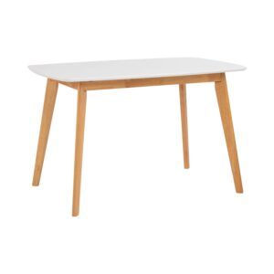 Aimon 750X1200 Dining Table - Natural/White Lacquered