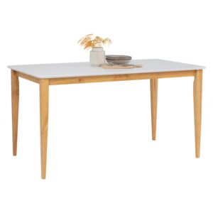 Charmant 800X1400 Dining Table - Natural/White Lacquered