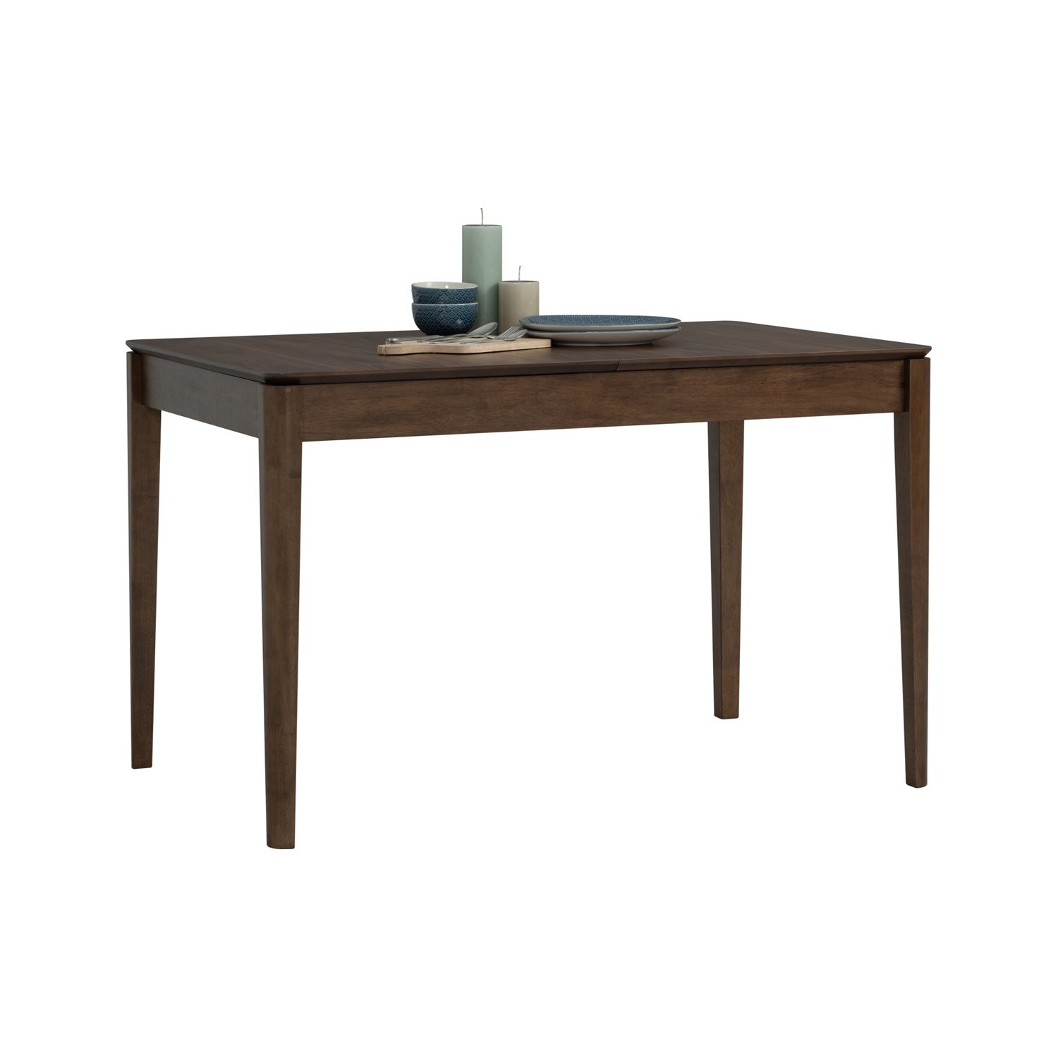 144085_2 Lindo 750X1190+295 Ext Dining Table - Cocoa/Walnut