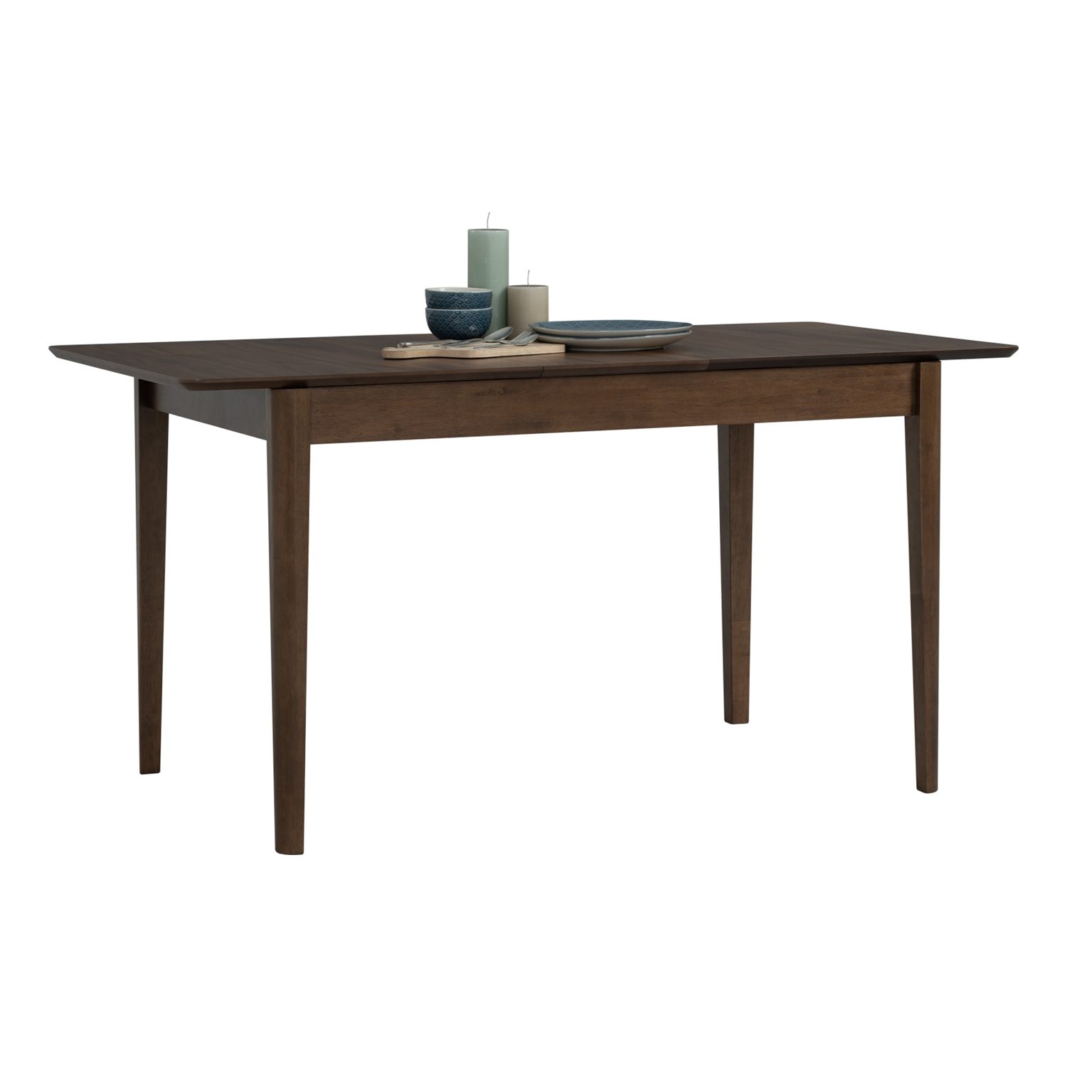 144085_3 Lindo 750X1190+295 Ext Dining Table - Cocoa/Walnut
