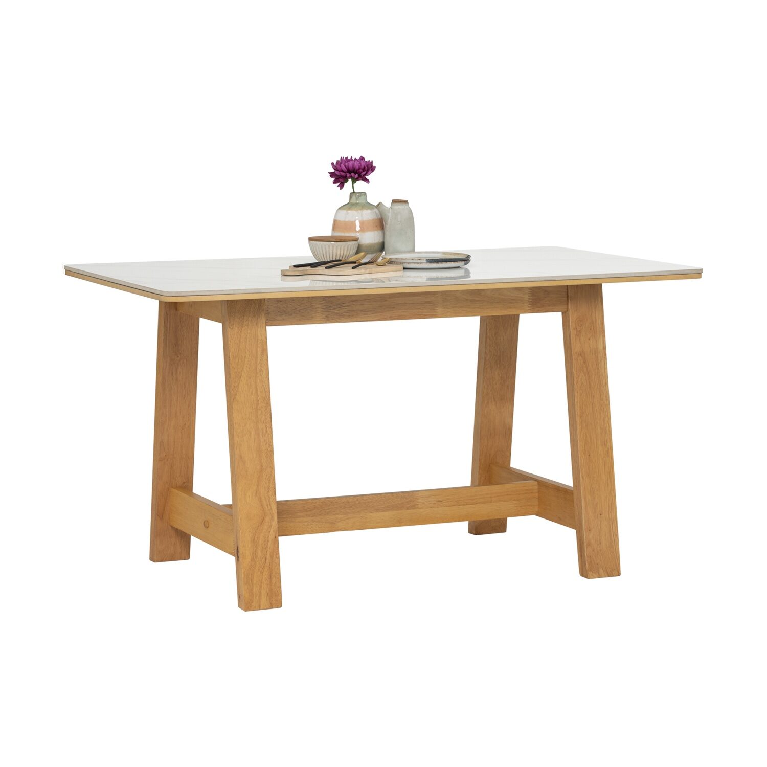 144115_1 Trenton 800X1400 Dining Table (With Glossy Sintered Stone)