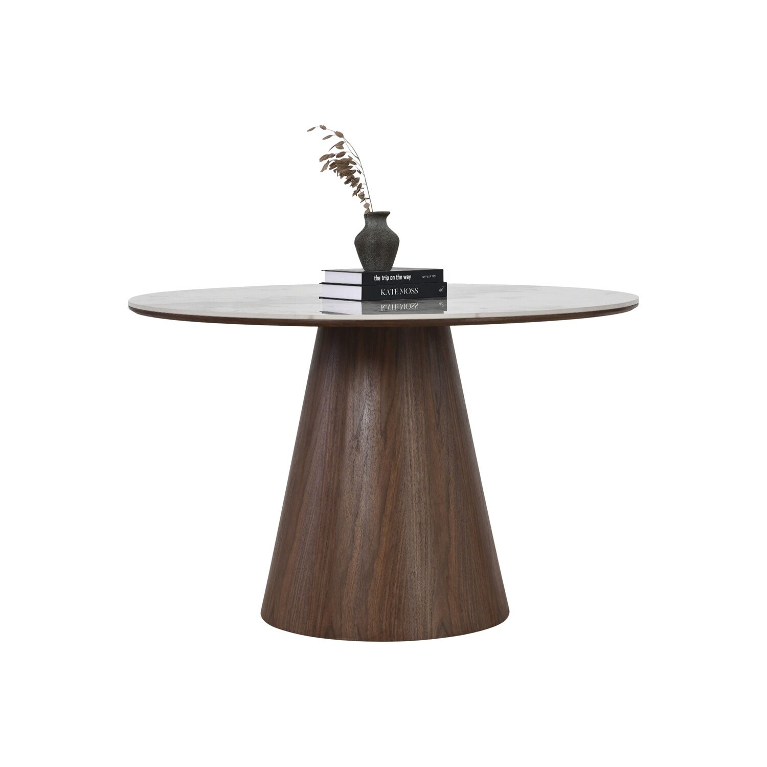 144121_1 Monora Ø120cm Round Dining Table (With Glossy Sintered Stone)