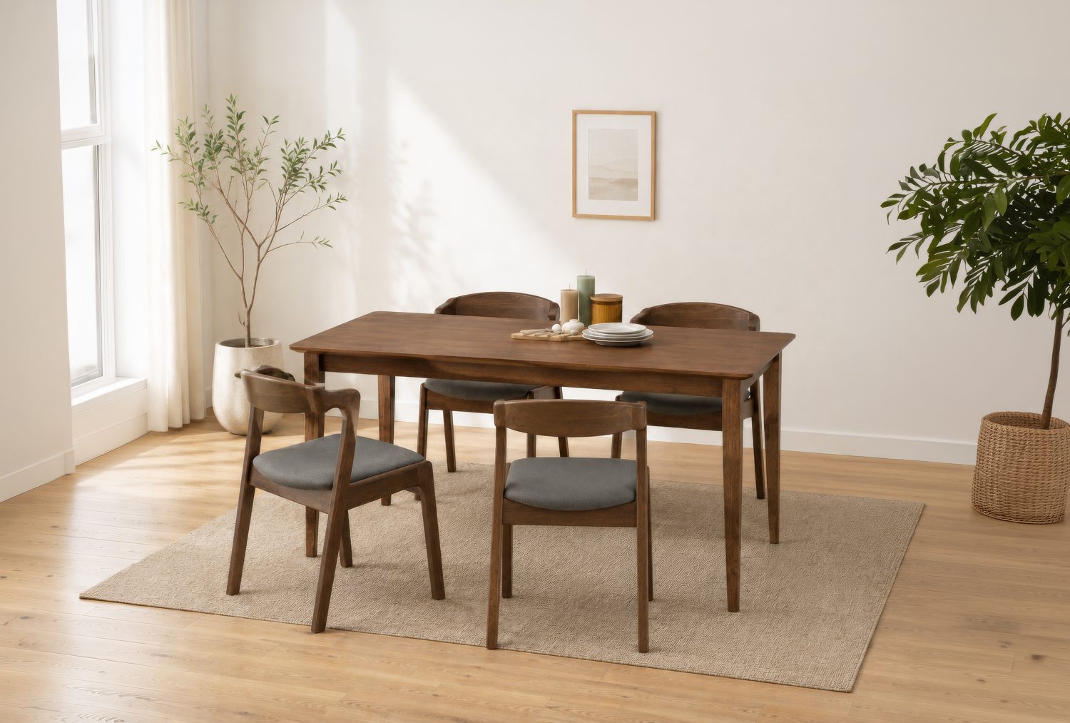 145165_s1 Kacey 900X1500 Dining Table (Solid) (150x90cm) - Cocoa