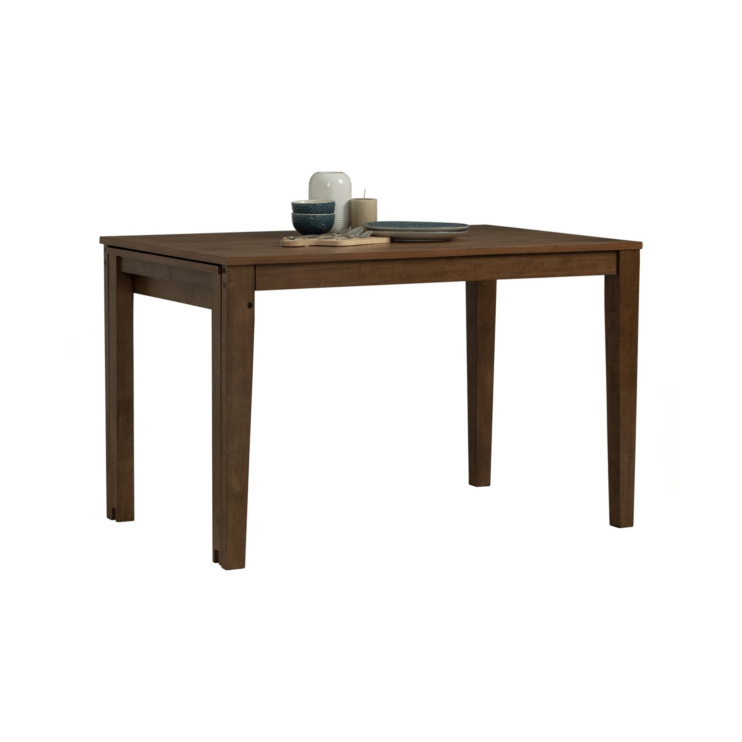 146124_2 Ditta 750X1200+750 Ext Dining Table - Cocoa/Walnut