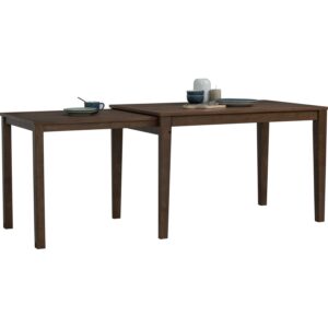 Ditta 750X1200+750 Ext Dining Table - Cocoa/Walnut