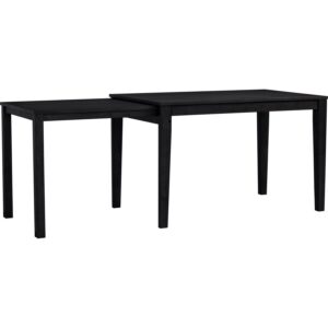 Ditta 750X1200+750 Ext Dining Table - Black