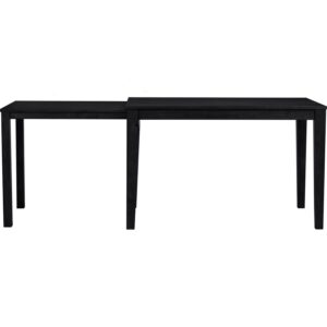 Ditta 750X1200+750 Ext Dining Table - Black