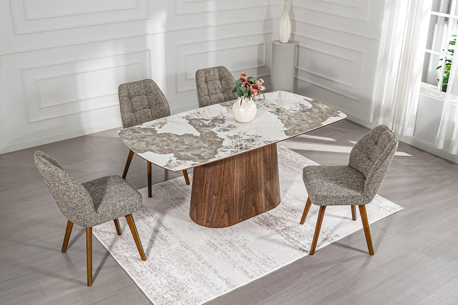 146170_s1 Vigora 900X1800 Dining Table (With Glossy Sintered Stone)