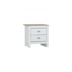 Galle Side Table White/Sonoma Oak