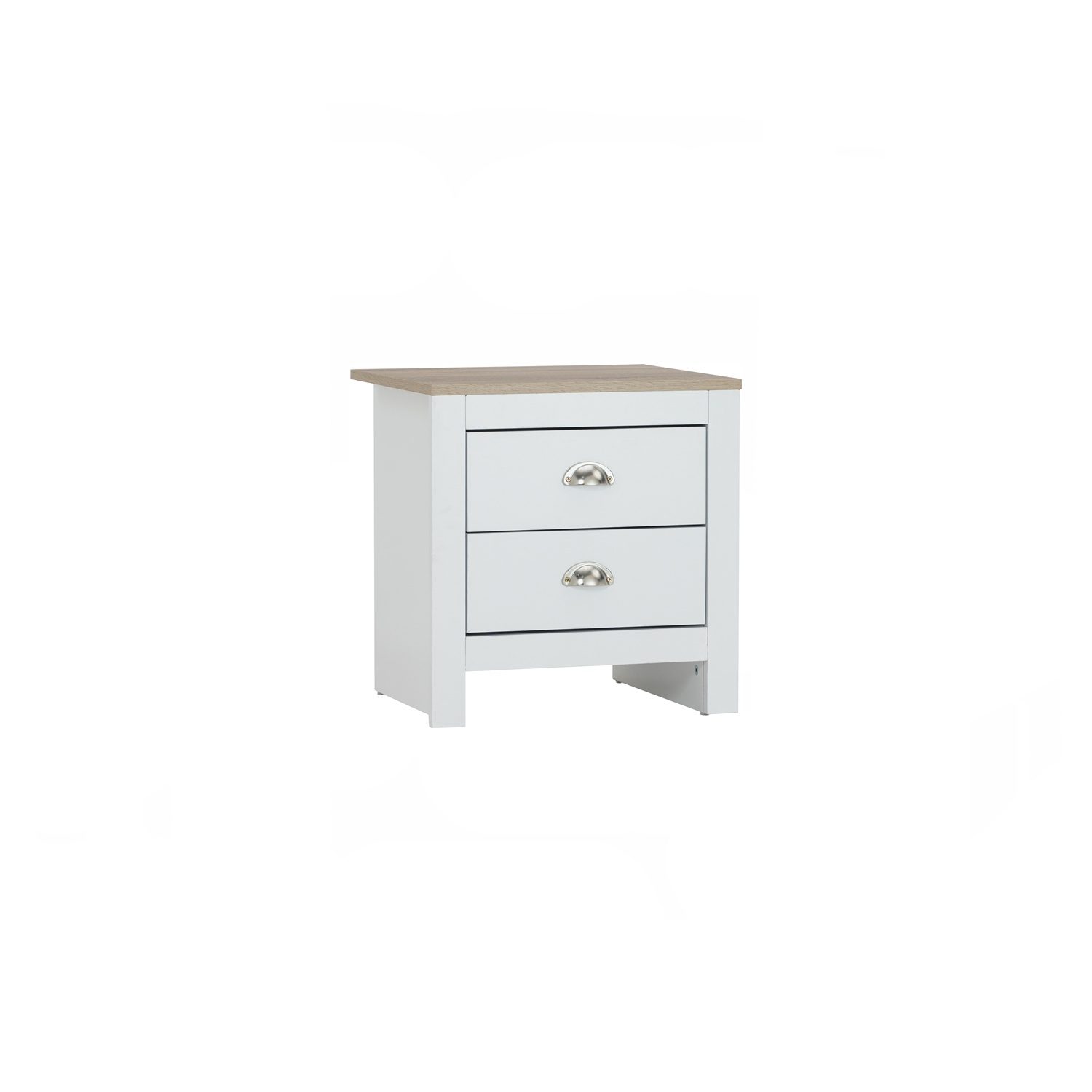 151075 Galle Side Table White/Sonoma Oak