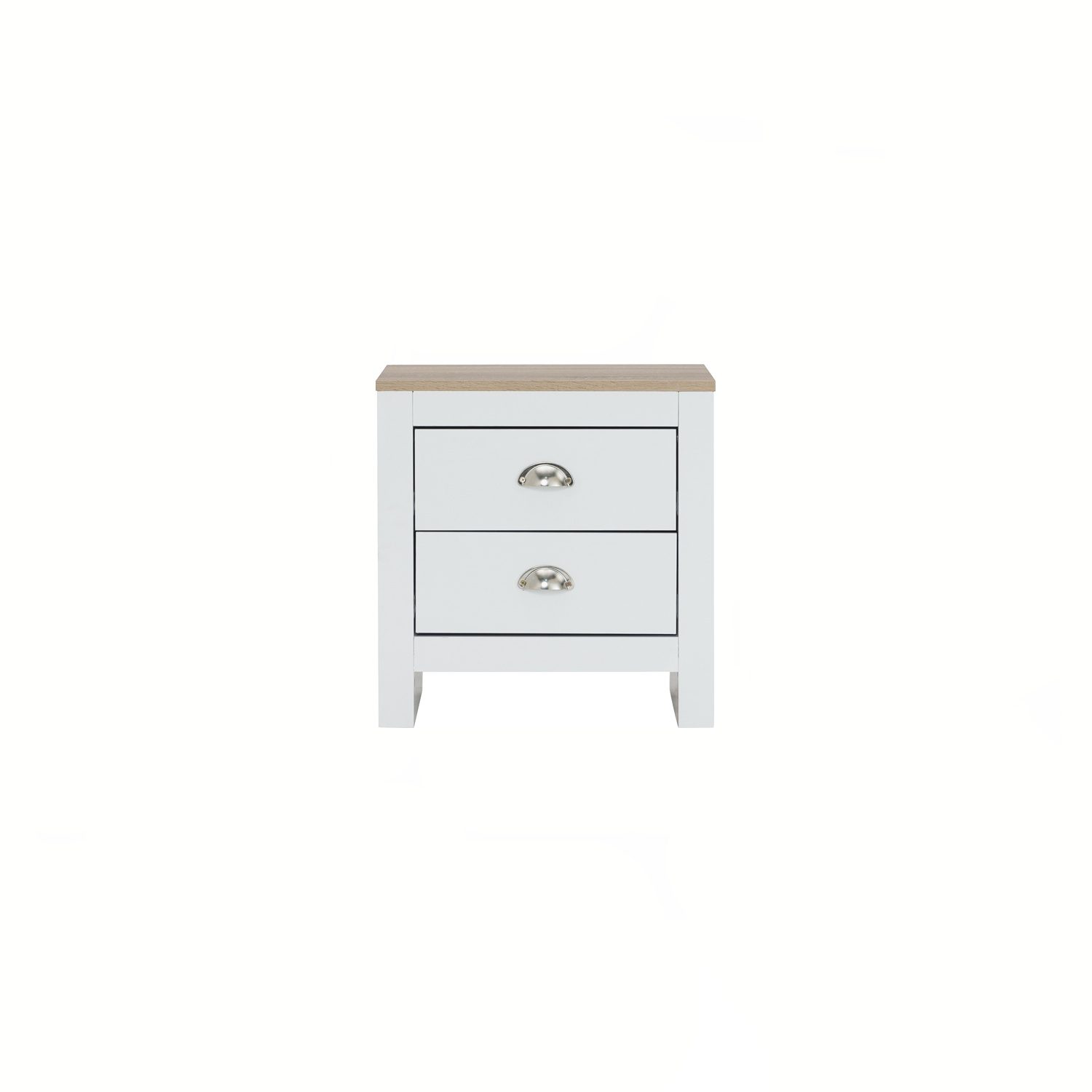 151075_3 Galle Side Table White/Sonoma Oak