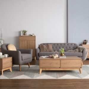 Senku 1 Seater - Oak/Grey