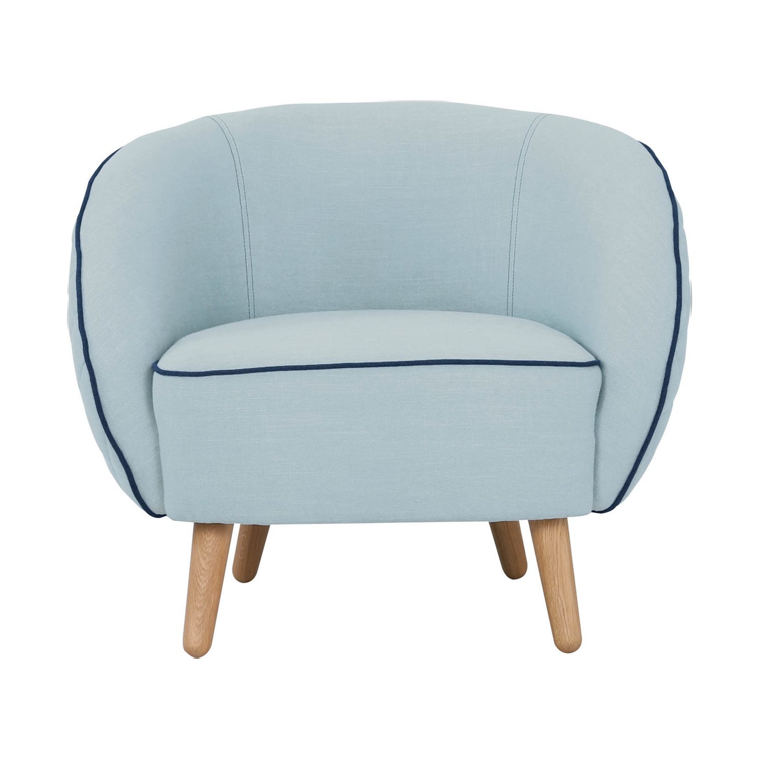 231112_1 Brat Lounge Chair - Oak/Aquamarine/Jungle Green