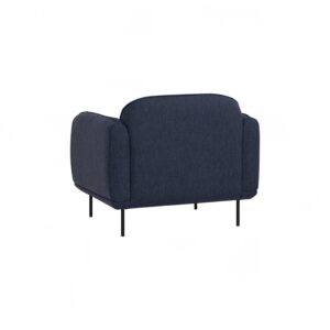Mira 1 Seater Sofa - Matt Black Epoxy/Midnight Blue