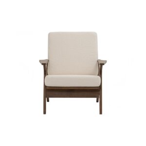 Aston 1 Seater Sofa - Cocoa/Walnut/Pearl White