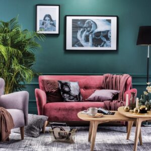 Cruiser 2 Seater - Oak/Dark Salmon