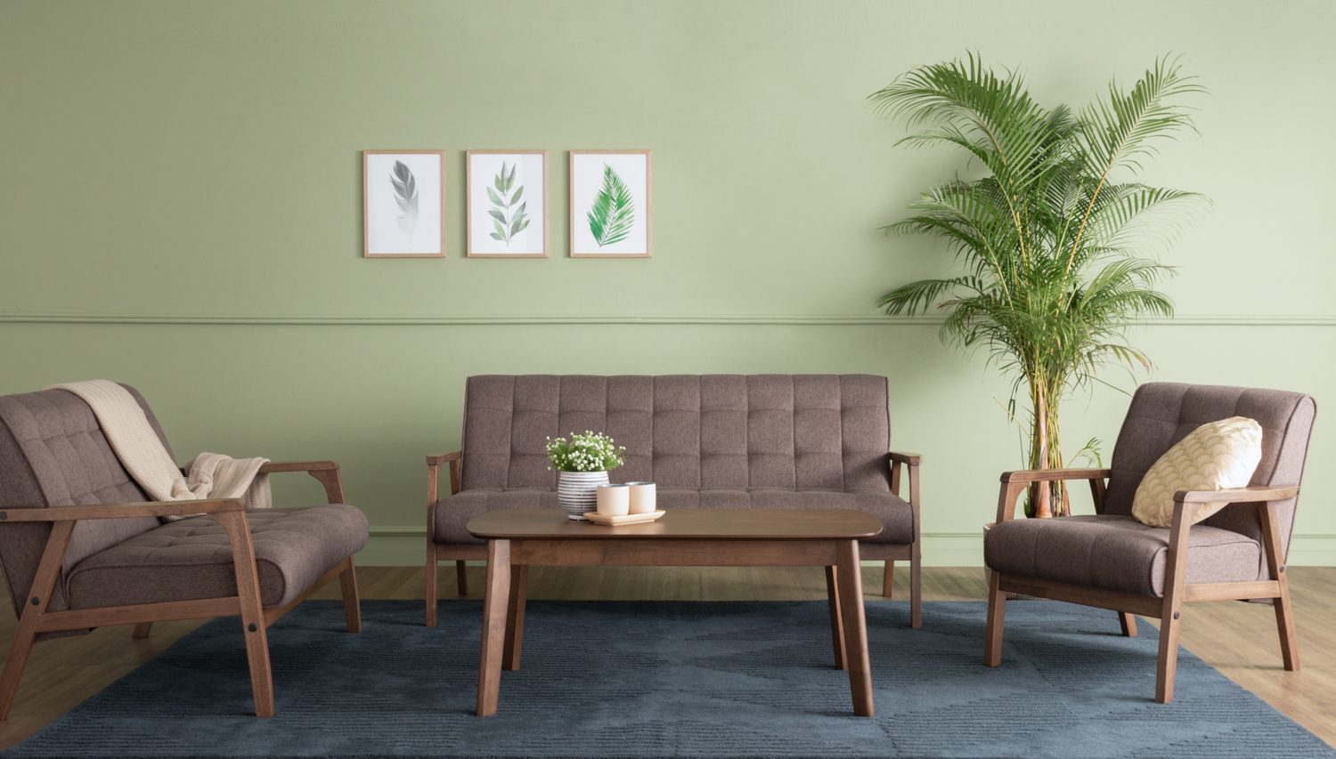 232130_s1 Tucson 2 Seater Sofa - Cocoa/Chestnut