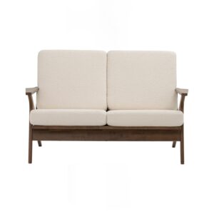 Aston 2 Seater Sofa - Cocoa/Walnut/Pearl White