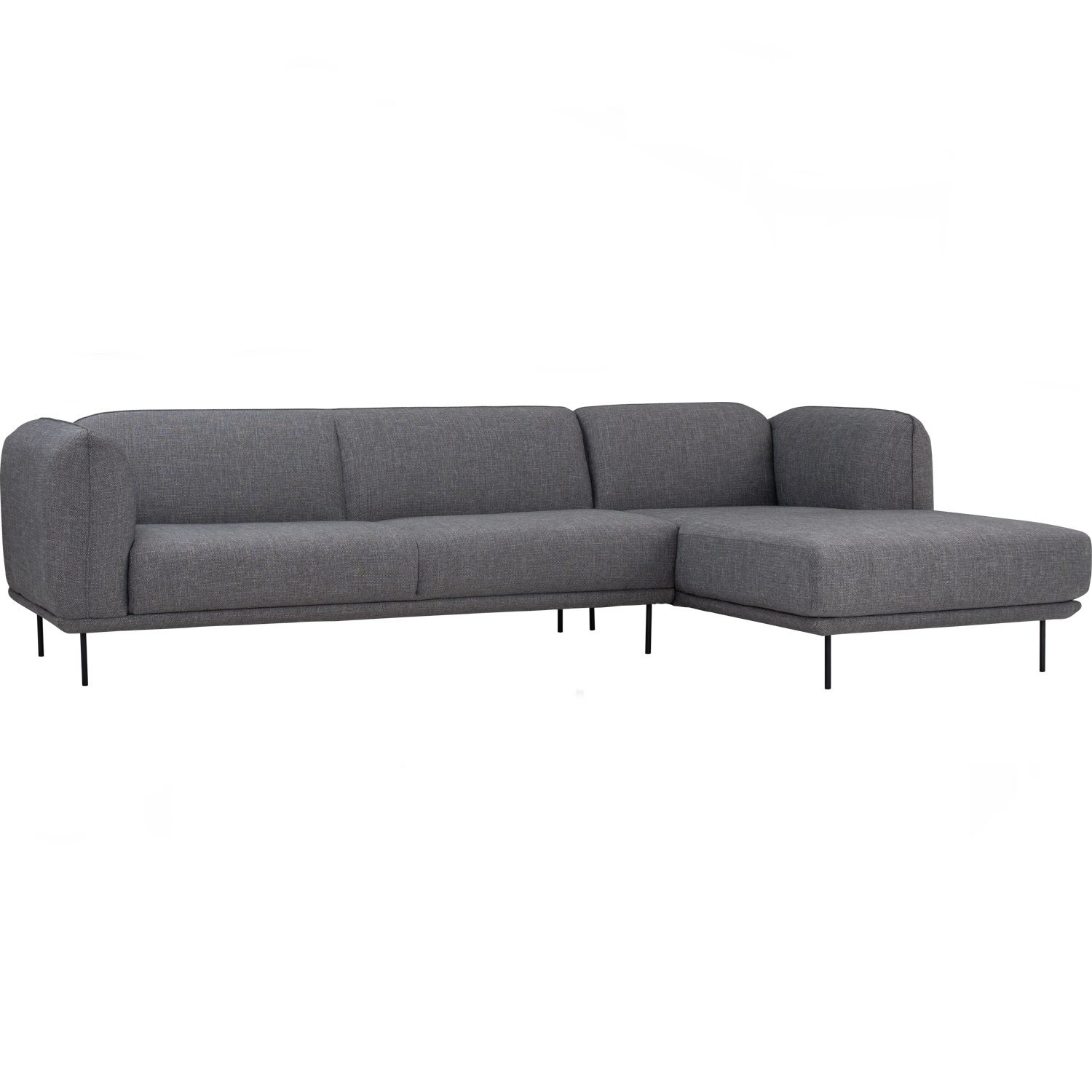 233312 Mira 3 Seater With Right Chaise Pebble