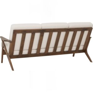 Aston 3 Seater Sofa - Cocoa/Walnut/Pearl White