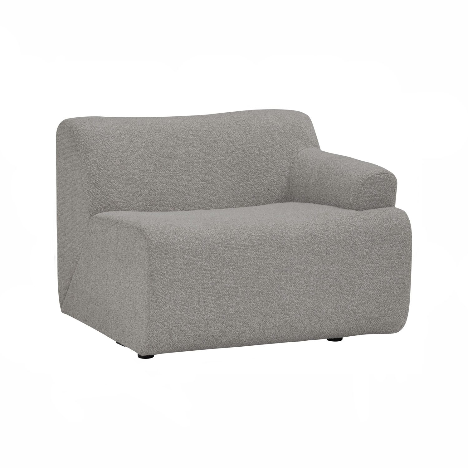 234037 Mazel 1 Seater Left Arm Sofa - Ash Grey