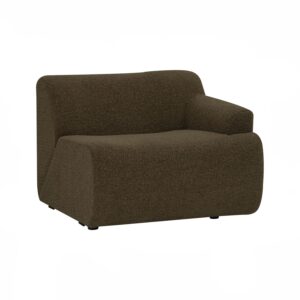 Mazel 1 Seater Left Arm Sofa - Sepia
