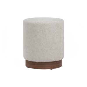 Aura Pouf - Walnut/Beige
