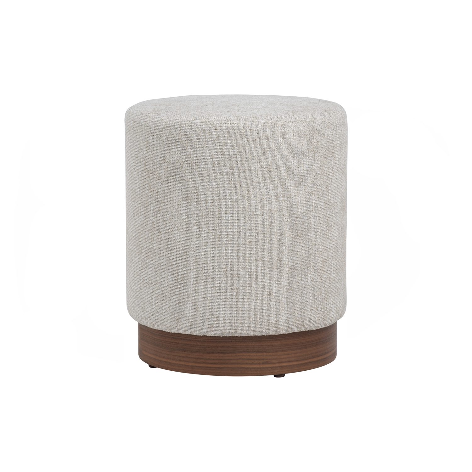 236105 Aura Pouf - Walnut/Beige