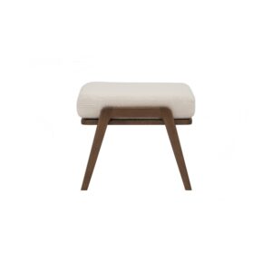 Aston Ottoman - Cocoa/Pearl White
