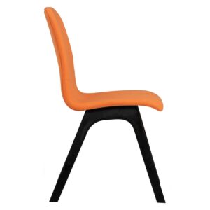 Ava Dining Chair - Tangerine/Black