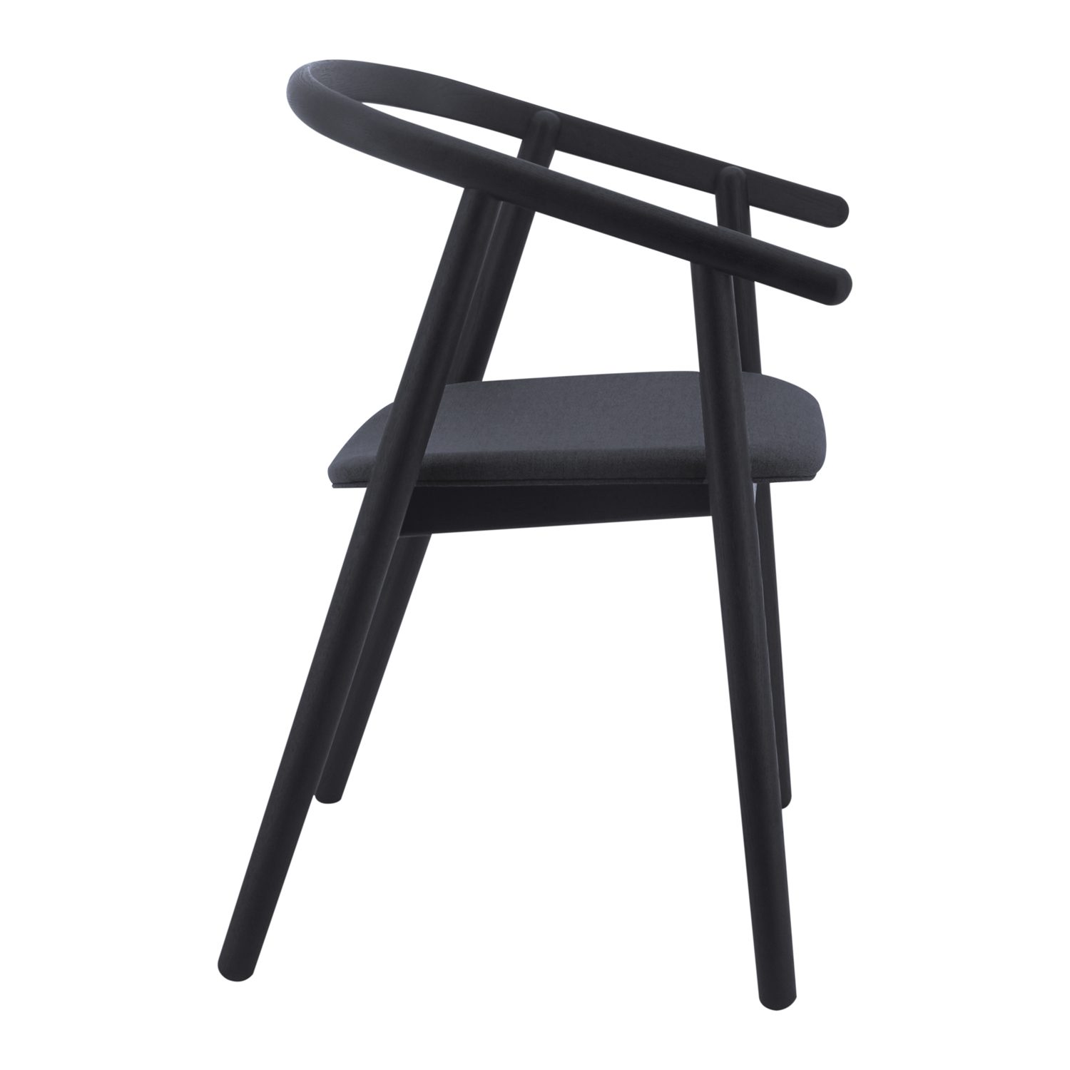 241003_1 Gerd Dining Chair (W56 x D53 x H76cm) - Black/Dim Grey